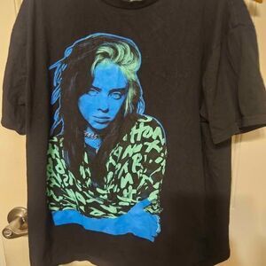 Billy Eilish Neon Blue Concert Shirt Xlg Tshirt